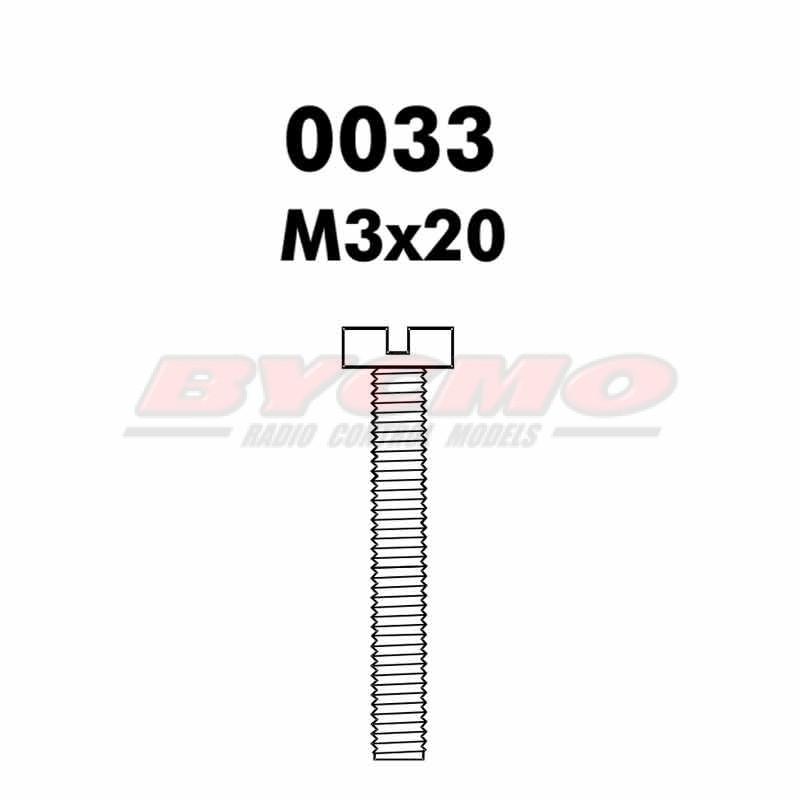 TORNILLO M3x20 D.7985 (12ud.)