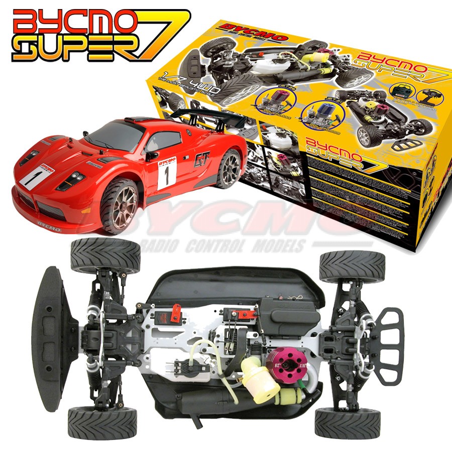 COCHE COMPLETO EN KIT GT-2 S7 1/7 +EQUIPO R/C STICKS