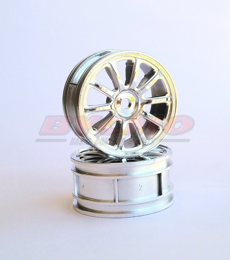 LLANTA 10 PALOS 1/10 CROMADA HEX-12 (4ud.)