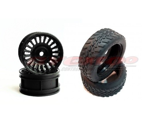 CONJUNTO NEUMÁTICO 9002+LLANTA 1812 HEX 12 mm+FOAM 1/10 (4ud.)