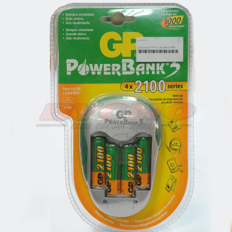 CARGADOR DE BATERIAS GDP ECONOMICO PB3 2100 mAh.