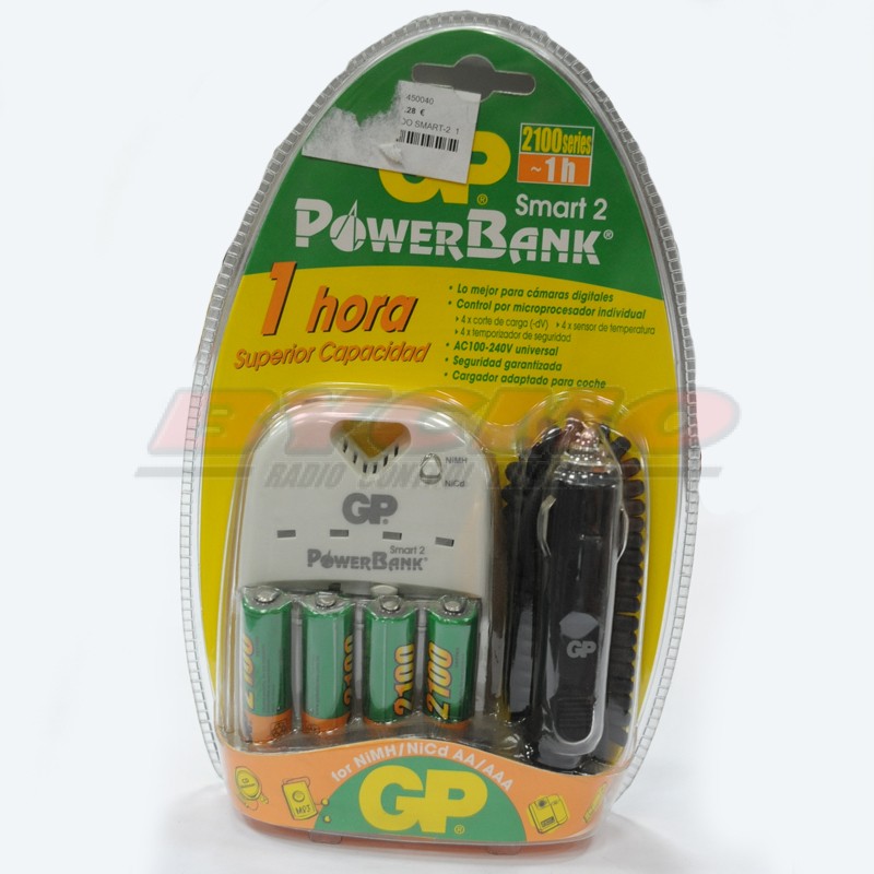 CARGADOR GP RAPIDO SMART-2 1 HORA-BAT 2100 mAh.