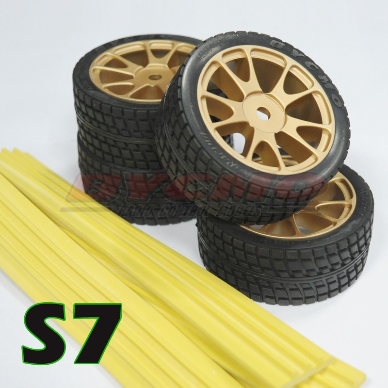 CONJUNTO RUEDAS COMPLETAS ORO S7 1/7 (4ud.)