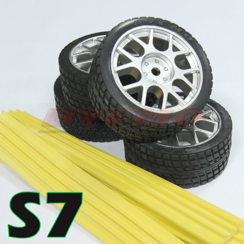 CONJUNTO RUEDAS COMPLETAS PLATA S7 1/7 (4ud.)