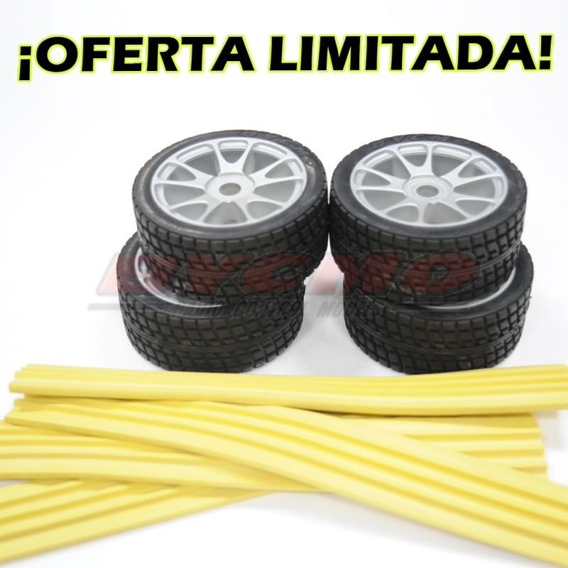 CONJUNTO RUEDAS PLATA COMPLETA 1/7 (4ud.)