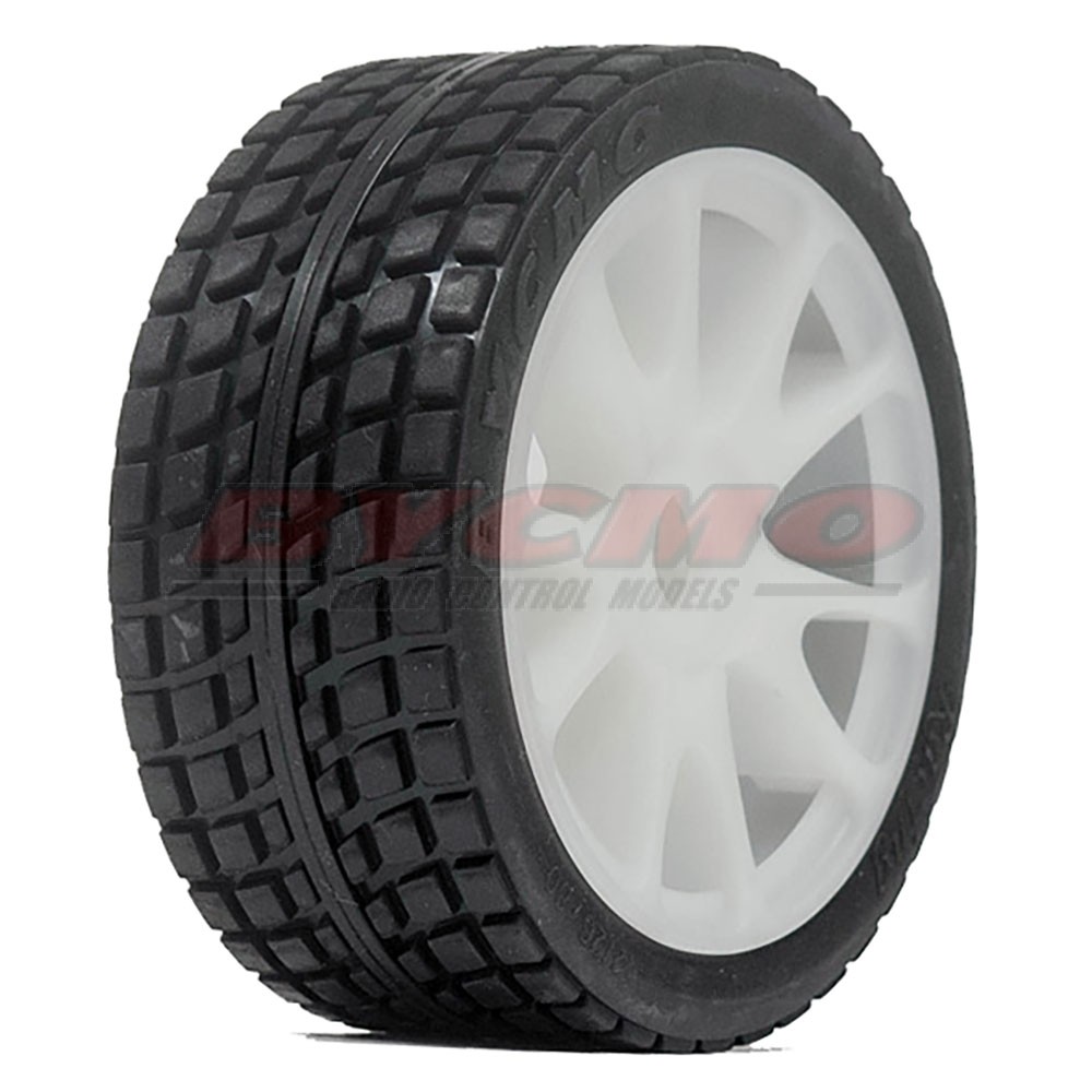 RUEDA R. RUN RALLY PRO 10P BLANCA 1/7-1/8 Ø12mm. (2ud.)