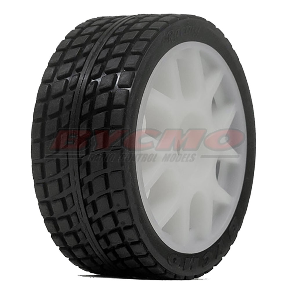 RUEDA R. RUN RALLY PRO 10P BLANCA1/7-1/8 Ø8mm. (2ud.)