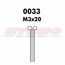 TORNILLO M3x20 D.7985 (12ud.)