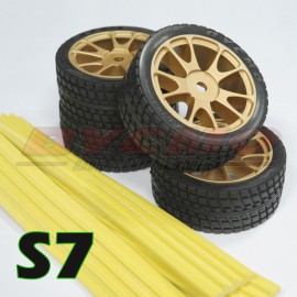 CONJUNTO RUEDAS COMPLETAS ORO S7 1/7 (4ud.)