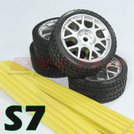 CONJUNTO RUEDAS COMPLETAS PLATA S7 1/7 (4ud.)